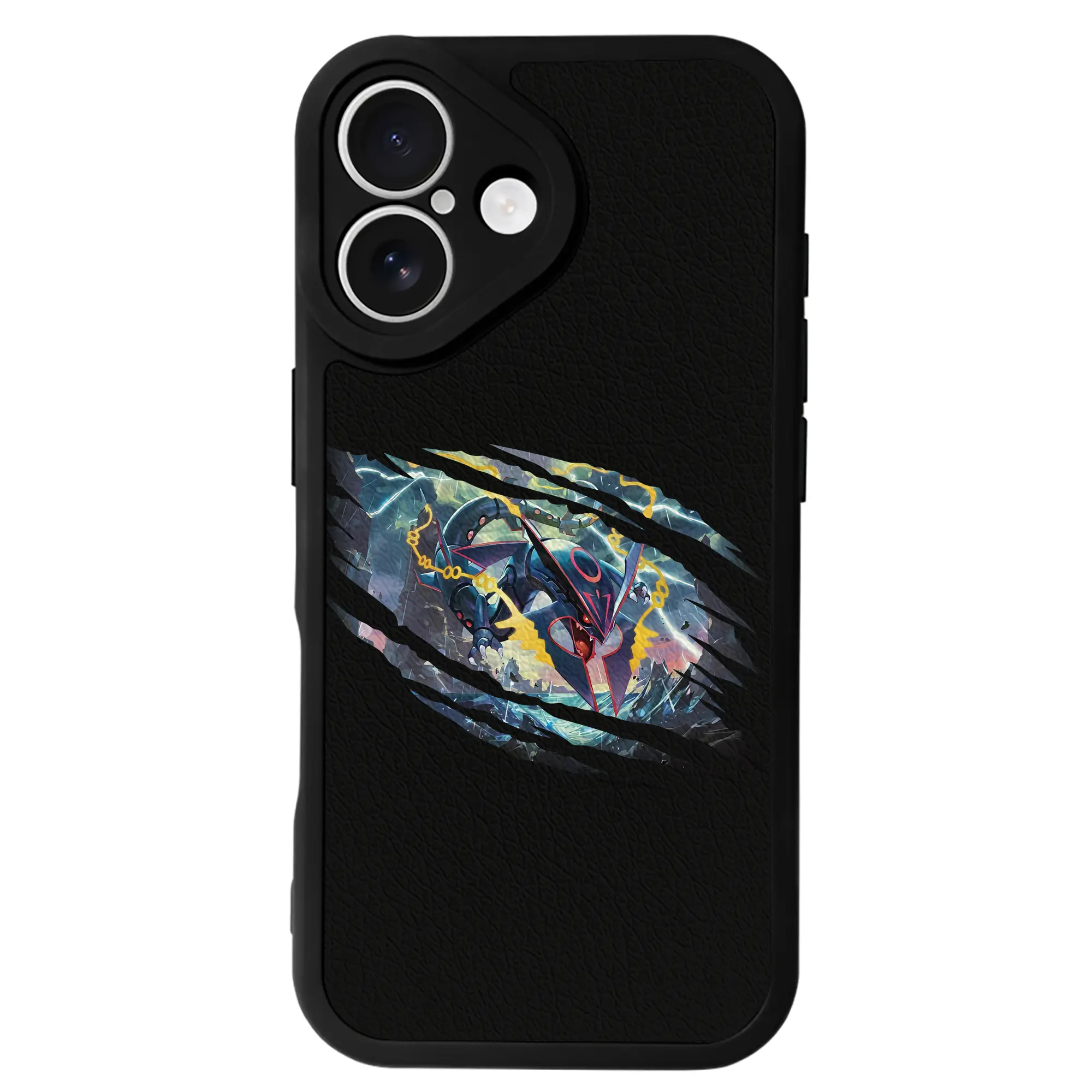 ポケモン グッズ,レックウザ - IPhone 16シリーズ対応 ・ シリコンスマホケース ・ レザー調 ・ 高精度フィット ・ 耐衝撃 ・ ワイヤレス充電対応 ・ 精密カット